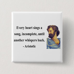 Bóton Quadrado 5.08cm Citações 3b de Aristotle