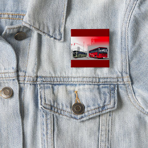 Bóton Quadrado 5.08cm City Busa Red Green Coaches em Urban Street