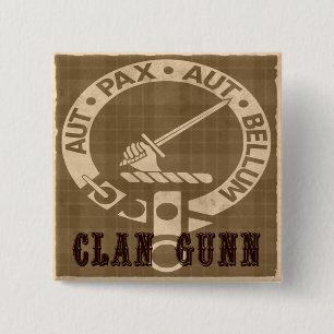 Bóton Quadrado 5.08cm Clã Gunn Sepia