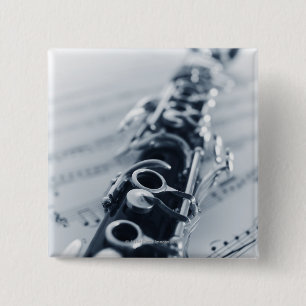 Bóton Quadrado 5.08cm Clarinete detalhado