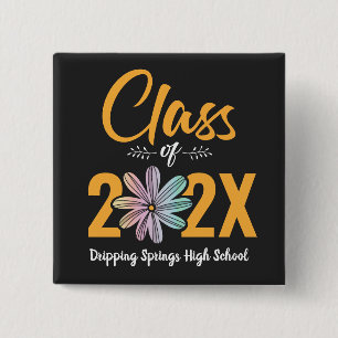 Bóton Quadrado 5.08cm Classe De Mais velho De Flor