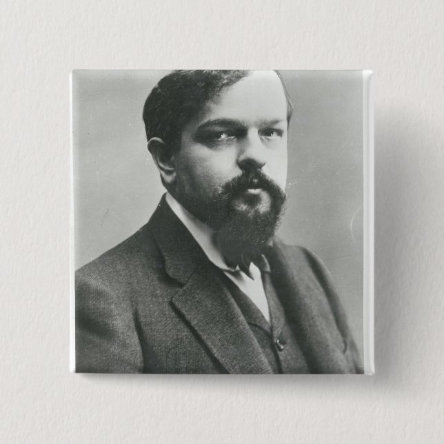 Bóton Quadrado 5.08cm Claude Debussy (Frente)