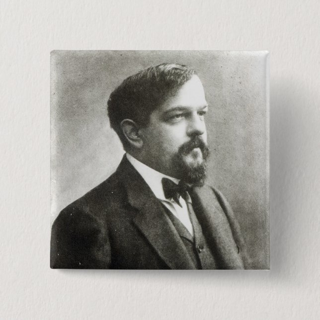 Bóton Quadrado 5.08cm Claude Debussy, c.1908 (Frente)
