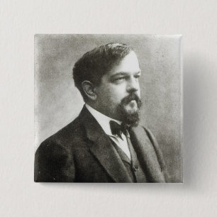 Bóton Quadrado 5.08cm Claude Debussy, c.1908