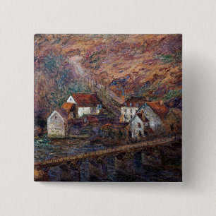 Bóton Quadrado 5.08cm Claude Monet - A Ponte em Vervy