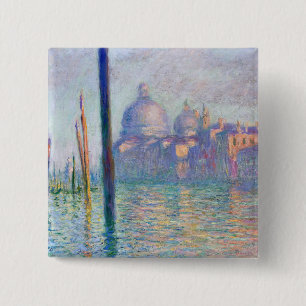 Bóton Quadrado 5.08cm Claude Monet - Grande Canal, Veneza