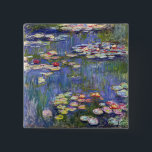 Bóton Quadrado 5.08cm Claude Monet - Lírios/Ninfas<br><div class="desc">Lírios/Ninfas - Claude Monet,  1916</div>