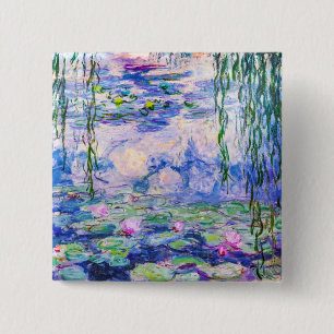 Bóton Quadrado 5.08cm Claude Monet - Nenúfares / Nympheas 1919