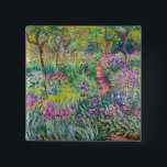 Bóton Quadrado 5.08cm Claude Monet - O Jardim Íris de Giverny<br><div class="desc">Jardim Íris em Giverny / Jardim do Artista em Giverny - Claude Monet,  1899-1900</div>
