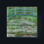 Bóton Quadrado 5.08cm Claude Monet, Ponte Japonesa. Impressionismo<br><div class="desc">Botão "Ponte Japonesa" de Claude Monet.</div>