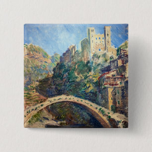 Bóton Quadrado 5.08cm Claude Monet trabalho de arte - O Castelo de Dolce