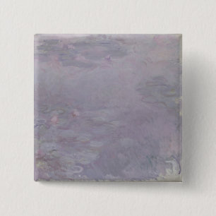 Bóton Quadrado 5.08cm Claude Monet Waterlilies Luz-colorido  