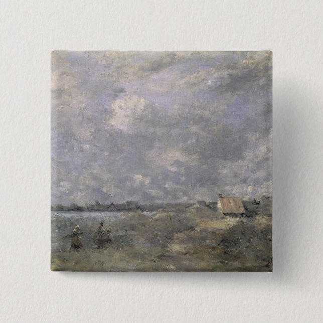 Bóton Quadrado 5.08cm Clima de tempestade, pas de Calais, c.1870 (Frente)
