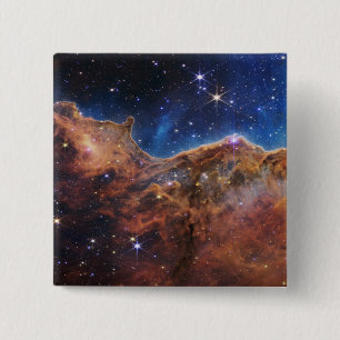 Bóton Quadrado 5.08cm Clipes cósmicos no espaço da Nebula de Carina, NAS