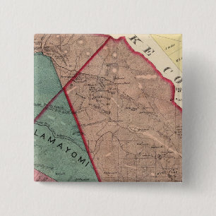 Bóton Quadrado 5.08cm Cloverdale, Washington, Mendocino