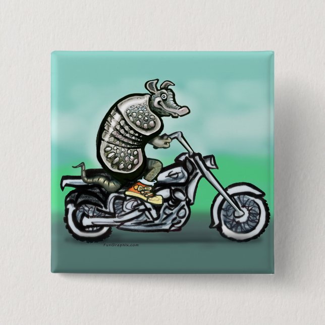 Bóton Quadrado 5.08cm Clube de Motociclista Dillo (Frente)
