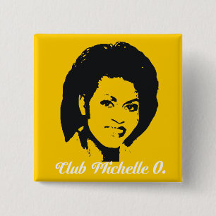 Bóton Quadrado 5.08cm Clube Michelle O. Botão, amarelo do milho