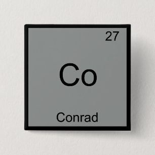 Bóton Quadrado 5.08cm Co - Conrad Funny Chemistry Elelement Symbol T Shi