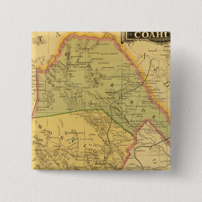 Bóton Quadrado 5.08cm Coahuila (Frente)