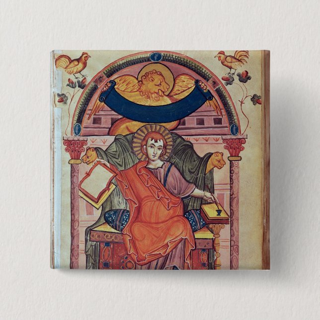 Bóton Quadrado 5.08cm Cod.22 St Mark, do manuscrito do Ada (Frente)