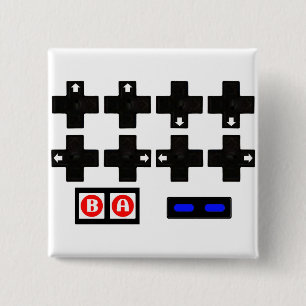 Bóton Quadrado 5.08cm Código Contra Konami