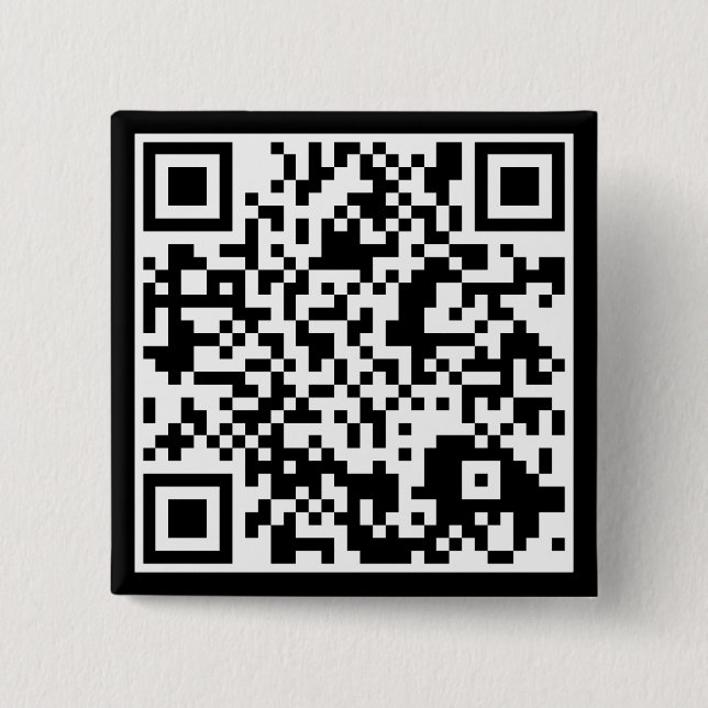 Bóton Quadrado 5.08cm código customizável de QR (Frente)