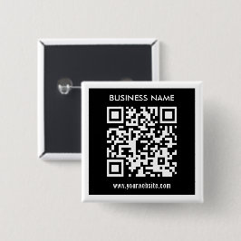 Bóton Quadrado 5.08cm Código QR editável (gerado instantaneamente) | Pre