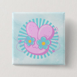 Bóton Quadrado 5.08cm Coelho