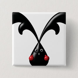 Bóton Quadrado 5.08cm Coelho Coelhinho Bastante Duro