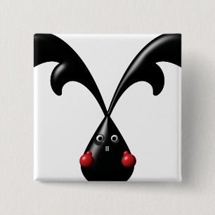 Bóton Quadrado 5.08cm Coelho Coelhinho Bastante Duro