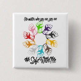 Bóton Quadrado 5.08cm Cofre forte comigo botão quadrado dos punhos