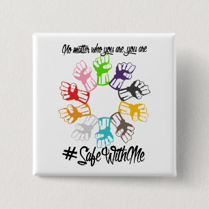 Bóton Quadrado 5.08cm Cofre forte comigo botão quadrado dos punhos