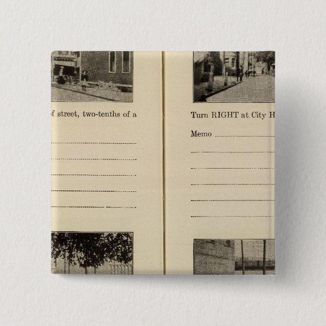 Bóton Quadrado 5.08cm Cohoes, NY (Frente)