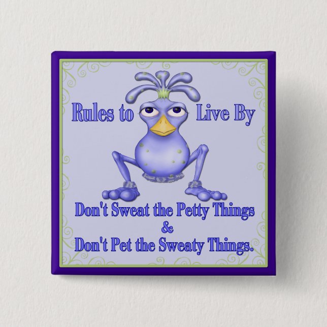 Bóton Quadrado 5.08cm Coisas Suadas (Frente)