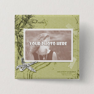 Bóton Quadrado 5.08cm Colagem de Beachwalker - Kiwi