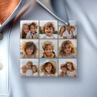Colagem de Fotos com 9 fotos quadradas - Taupe