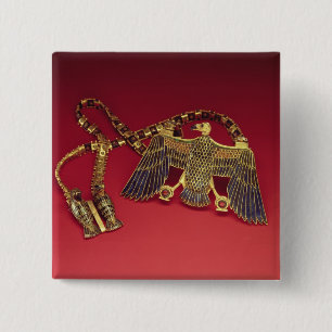 Bóton Quadrado 5.08cm Colar com pendente do abutre