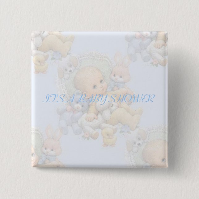 BÓTON QUADRADO 5.08CM COLEÇÃO DE AMOR DE BEBÊ (Frente)