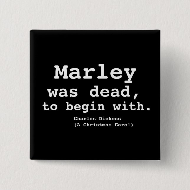 Bóton Quadrado 5.08cm Coleção de Scrooge do Morto- (Frente)