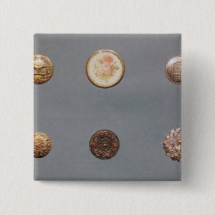 Bóton Quadrado 5.08cm Coleção dos botões