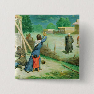 Bóton Quadrado 5.08cm Coleção média, 1891