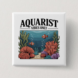Bóton Quadrado 5.08cm Coletor de Peixes Aquarista Aquário Lover de Peixe