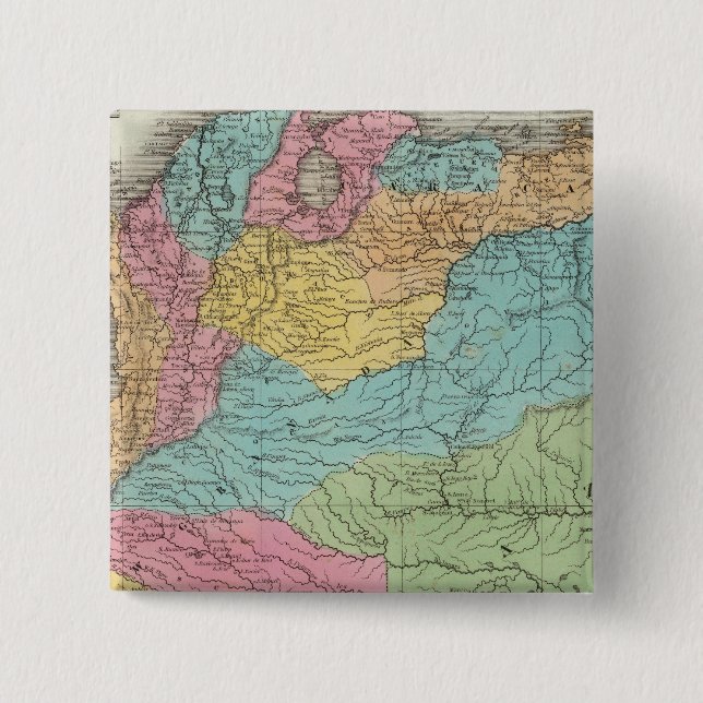 Bóton Quadrado 5.08cm Colômbia (Frente)