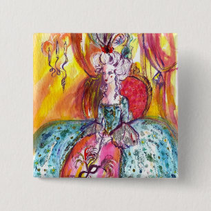 BÓTON QUADRADO 5.08CM COLOMBINA / MÁSCARAS DE MASCARADA VENETINA