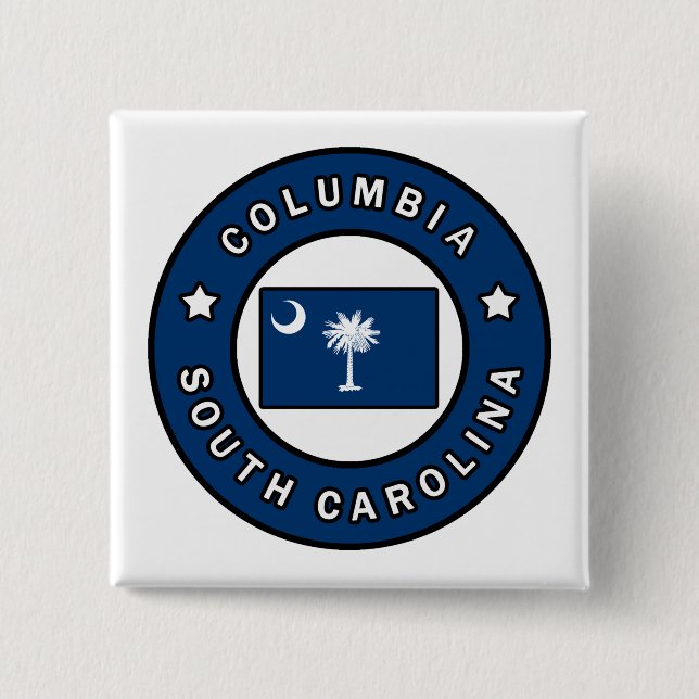 Bóton Quadrado 5.08cm Columbia Carolina do Sul (Frente)
