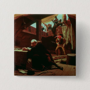 Bóton Quadrado 5.08cm Columbo nas correntes, 1863