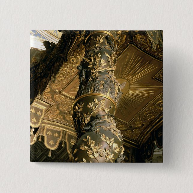 Bóton Quadrado 5.08cm Coluna do açúcar de cevada do Baldacchino (Frente)