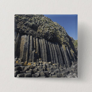 Bóton Quadrado 5.08cm Colunas de Basalto pela Caverna de Fingal, Staffa,