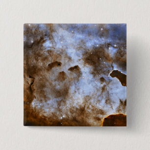 Bóton Quadrado 5.08cm Colunas deFormação da nebulosa de Carina