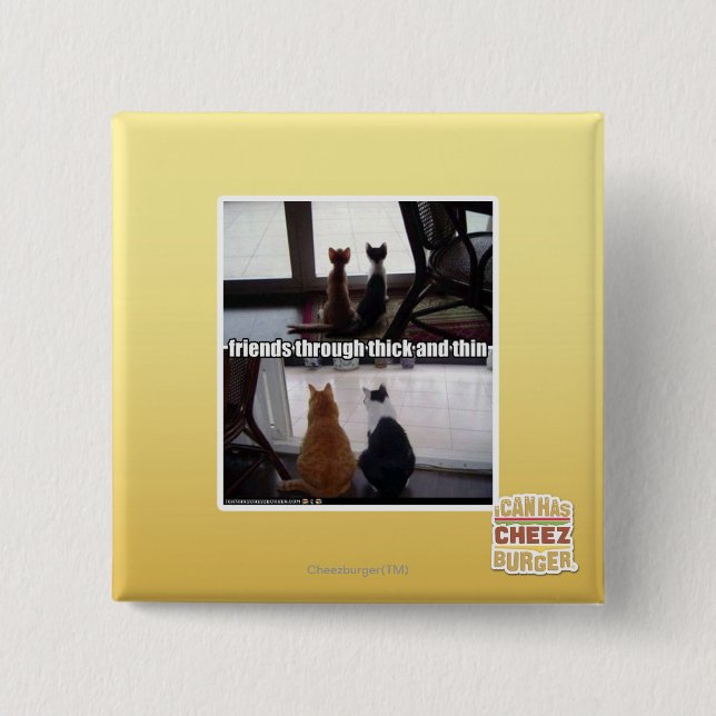 Bóton Quadrado 5.08cm Com grosso e fino (Frente)